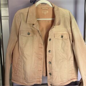 Merona Pink Jean Jacket Cotton Blend Classic